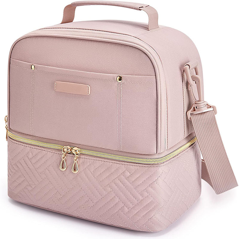 Cross-Border Hot-Selling Double-Layer Insulated Bag, Leak-Proof and Cold-Keeping Ice Bag, Outdoor Picnic Bag, Portable Hand-Held Diagonal Insulated Bag