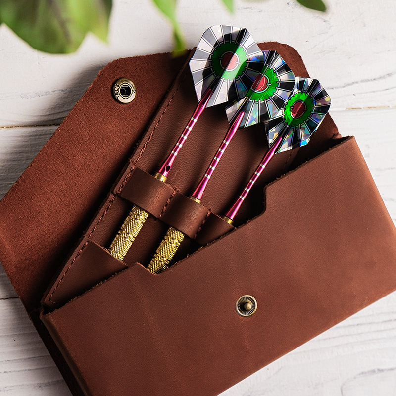 Personalized Dart Set Cosmetics Bag Pu Leather Dart Box Dart Gift Box Steel Tip Dart Set Holder