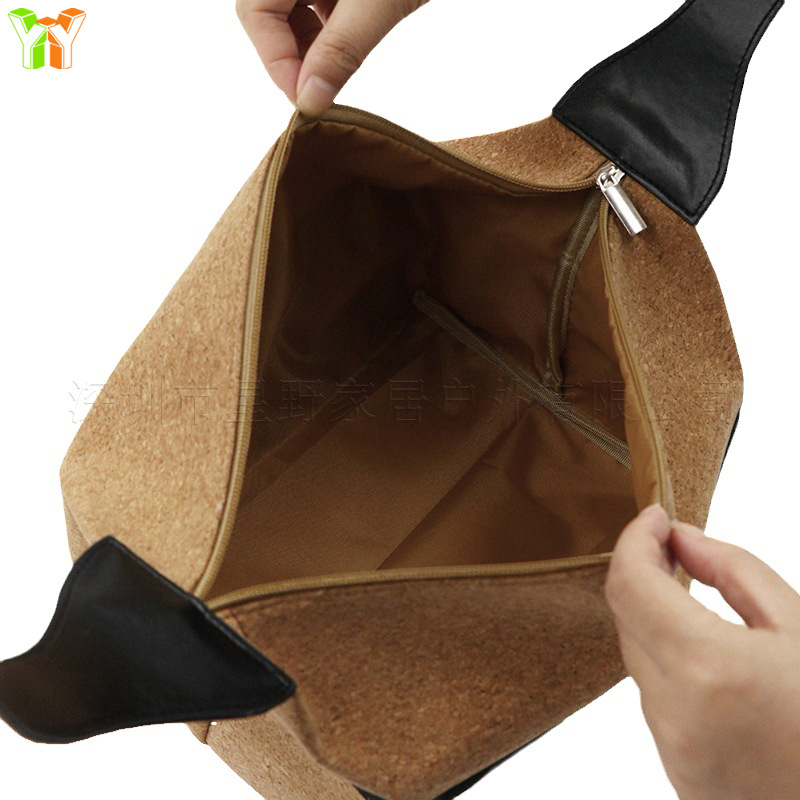 Spot Wood Grain Satchel Lunch Bag Outdoor Picnic Tea Set Tableware Cosmetics Bag Office Worker Student Square Box Lunch Bag