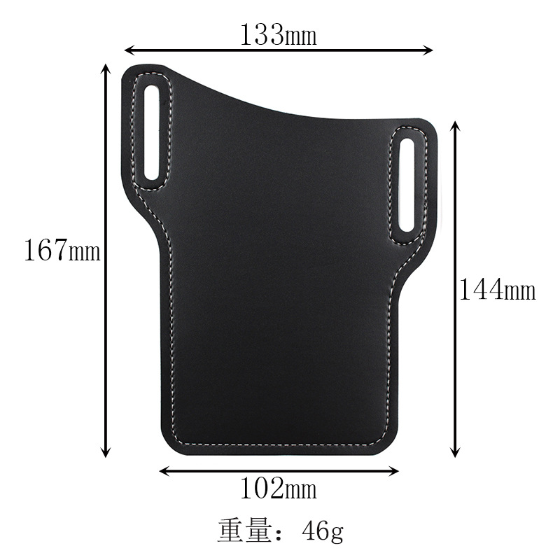 Spot Cross-Border Popular Leather Mobile Phone Bag European and American Retro Mobile Phone Waist Bag Portable Belt Mobile Phone Bag Coin Purse