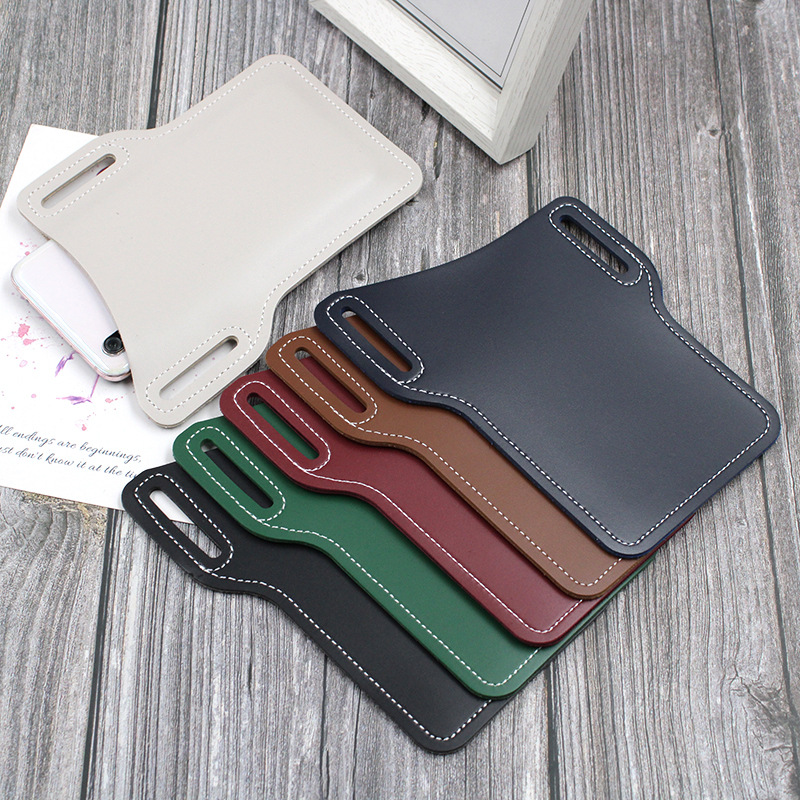 Spot Cross-Border Popular Leather Mobile Phone Bag European and American Retro Mobile Phone Waist Bag Portable Belt Mobile Phone Bag Coin Purse