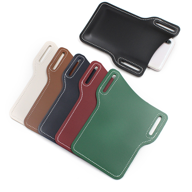 Spot Cross-Border Popular Leather Mobile Phone Bag European and American Retro Mobile Phone Waist Bag Portable Belt Mobile Phone Bag Coin Purse