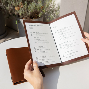Customized Personalized Menu Folder Leather Menu Cover Cafe Bar Restaurant Menu Cover Menu Folder