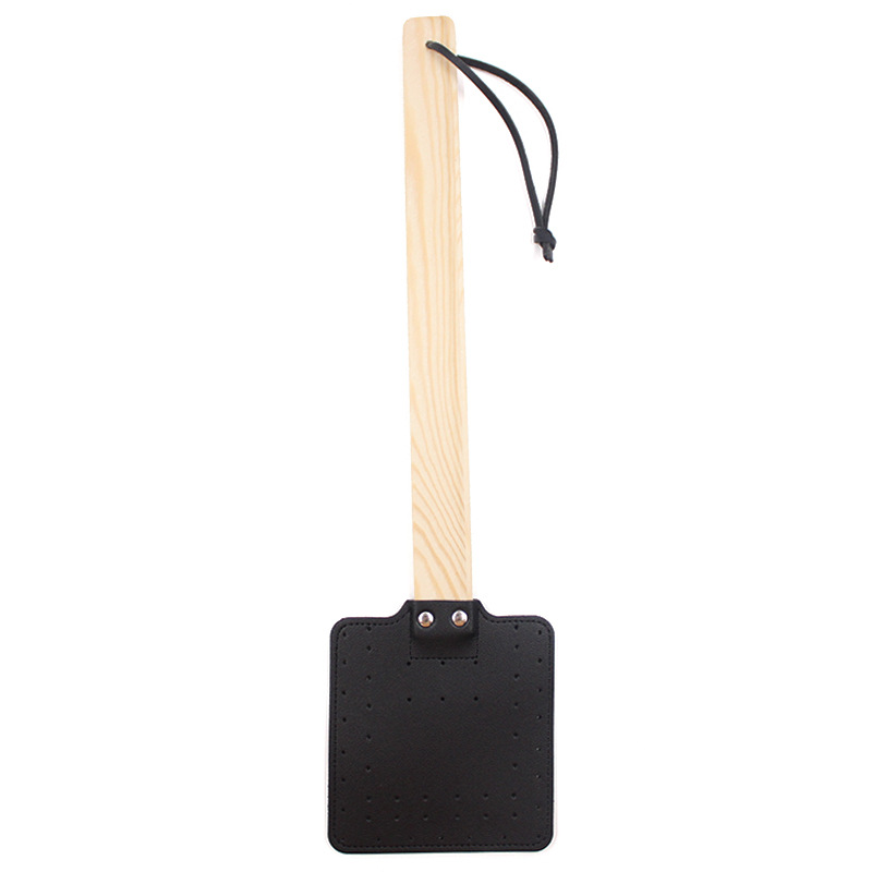 Cross-Border Hot-Selling Fly Swatter Leather Durable Hand-Held Mosquito Swatter Outdoor Camping Thickened Hand-Cranked Mosquito Swatter
