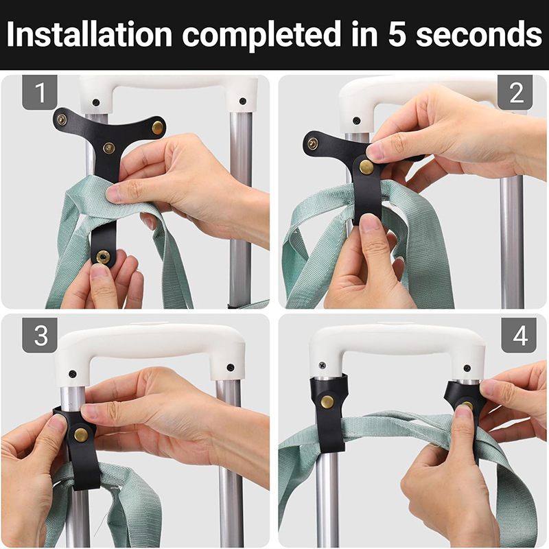 Ready-Made Suitcase Handbag Buckle Travel Suitcase Trolley Bag Fixed Leather Buckle Anti-Slip Anti-Lost Strap