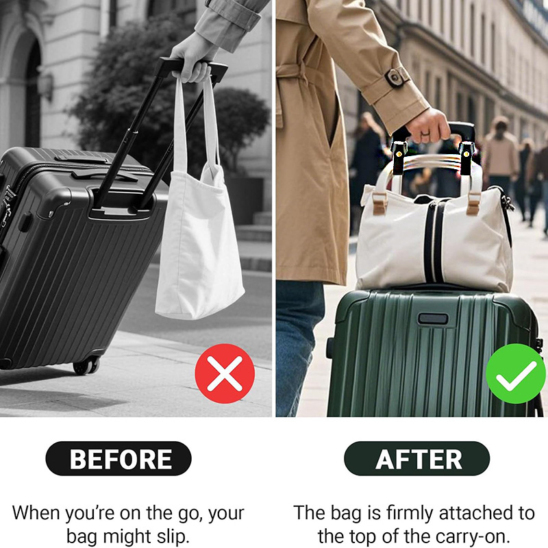 Ready-Made Suitcase Handbag Buckle Travel Suitcase Trolley Bag Fixed Leather Buckle Anti-Slip Anti-Lost Strap