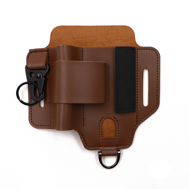 Spot Outdoor Survival Eagle Beak Buckle Leather Tool Waist Bag Outdoor Edc Tactical Tool Bag Camping Style Equipment Storage