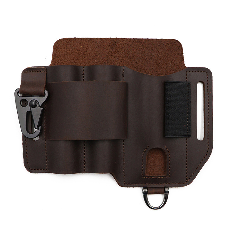 Spot Outdoor Survival Eagle Beak Buckle Leather Tool Waist Bag Outdoor Edc Tactical Tool Bag Camping Style Equipment Storage