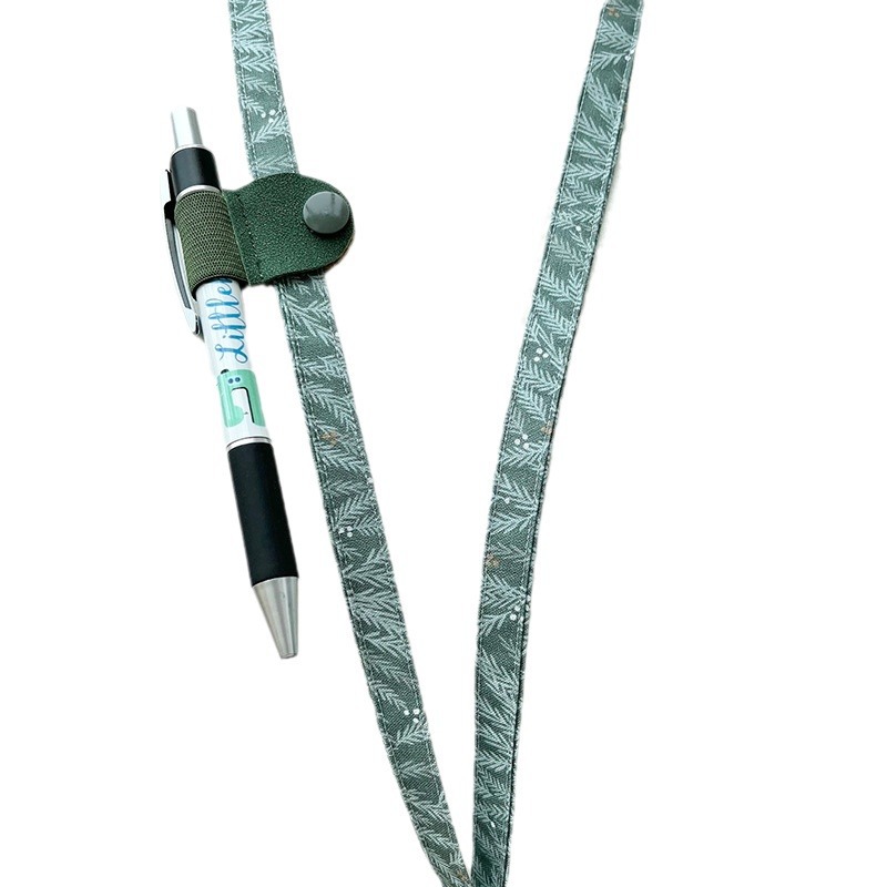 Creative and Convenient Elastic Pen Clip, Simple and Fashionable Imitation Deerskin Pen Cover Buckle, Portable Lanyard Pen Holder and Pen Accessories