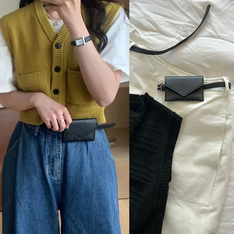 Trendy Women's Waist Bag Versatile Belt Card Holder High-End Belt Coin Purse Fashion Waist Belt Bag