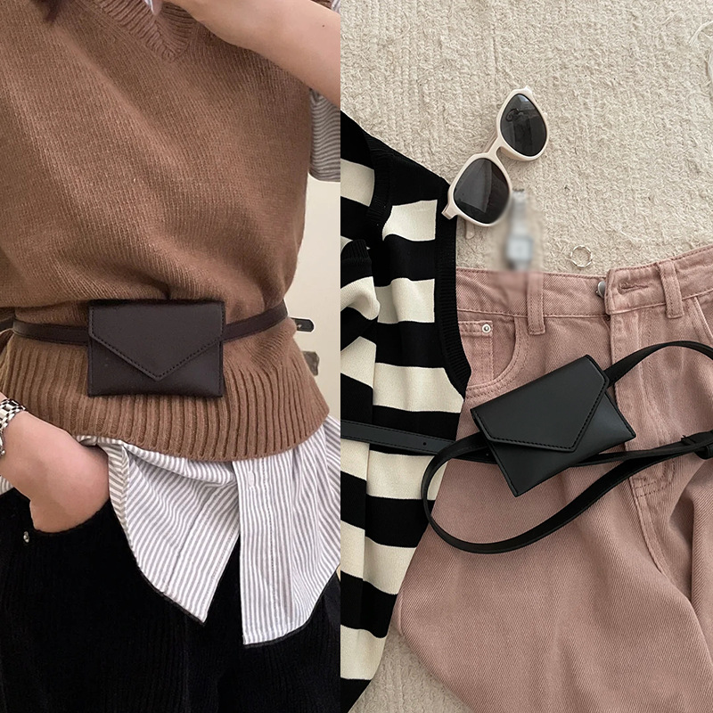 Trendy Women's Waist Bag Versatile Belt Card Holder High-End Belt Coin Purse Fashion Waist Belt Bag