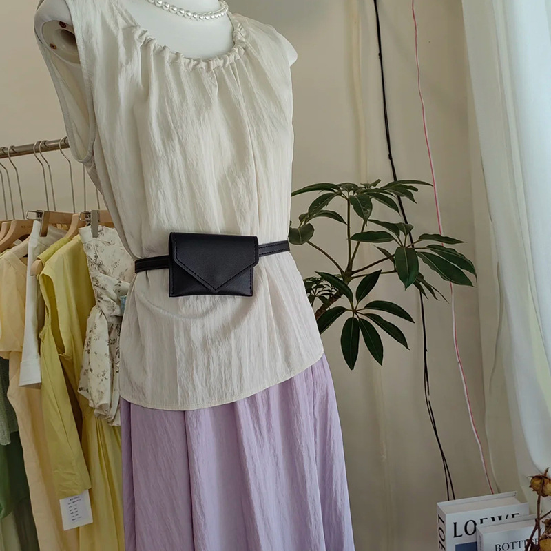 Trendy Women's Waist Bag Versatile Belt Card Holder High-End Belt Coin Purse Fashion Waist Belt Bag