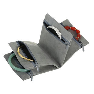 Jewelry Storage Bag with Zipper - Women's Foldable Display Bag Storage Box for Jewelry Storage