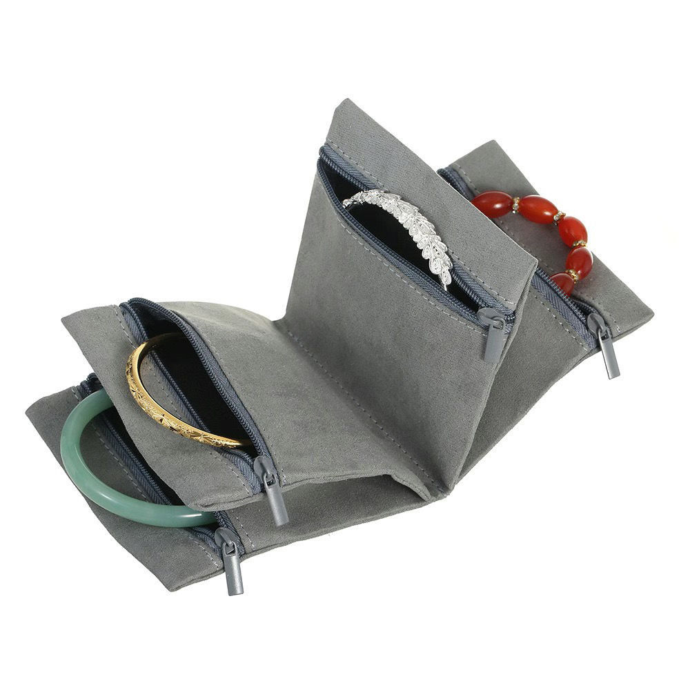 Jewelry Storage Bag with Zipper - Women's Foldable Display Bag Storage Box for Jewelry Storage