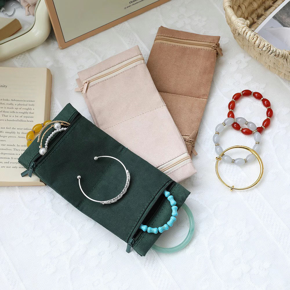Jewelry Storage Bag with Zipper - Women's Foldable Display Bag Storage Box for Jewelry Storage