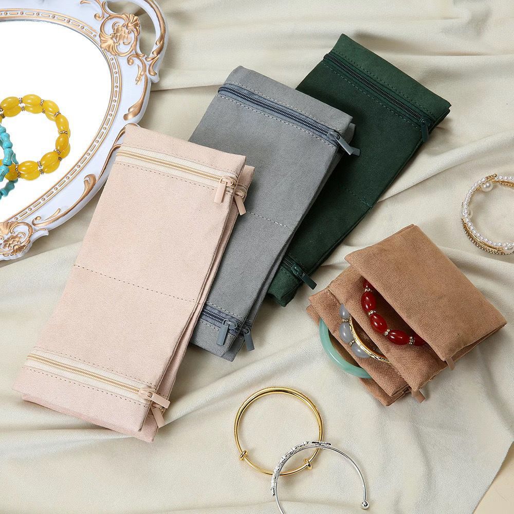 Jewelry Storage Bag with Zipper - Women's Foldable Display Bag Storage Box for Jewelry Storage