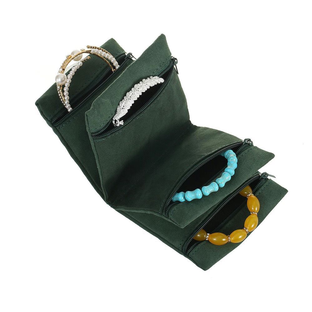 Jewelry Storage Bag with Zipper - Women's Foldable Display Bag Storage Box for Jewelry Storage