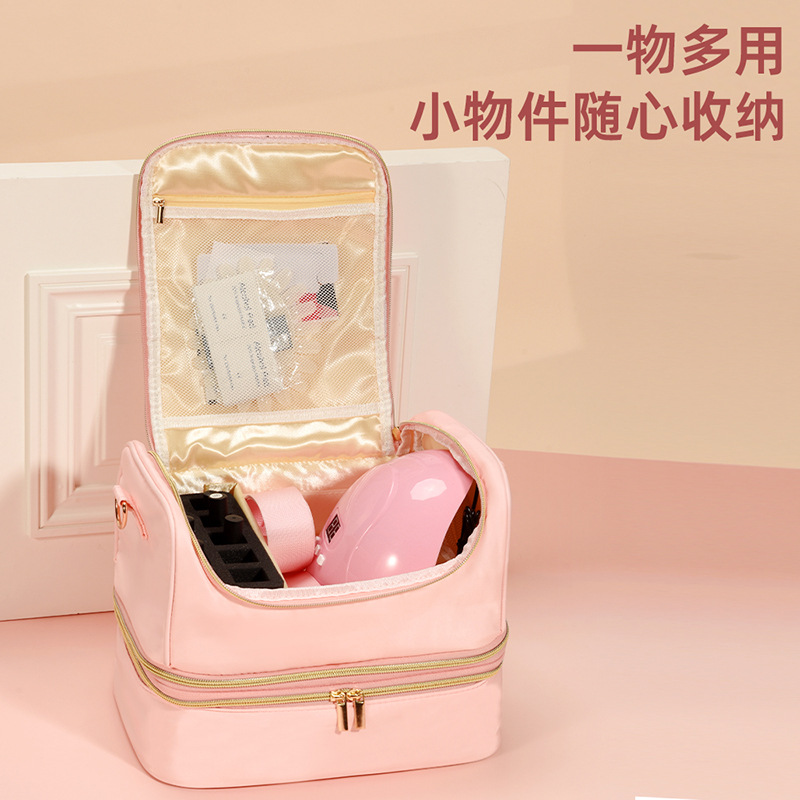 Supply Customizable Double-Layer Portable Nail Polish Cosmetics Bag to Hold 60 Bottles of Cross-Body Shoulder Manicure Supplies Tools