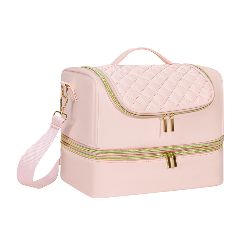 Supply Customizable Double-Layer Portable Nail Polish Cosmetics Bag to Hold 60 Bottles of Cross-Body Shoulder Manicure Supplies Tools