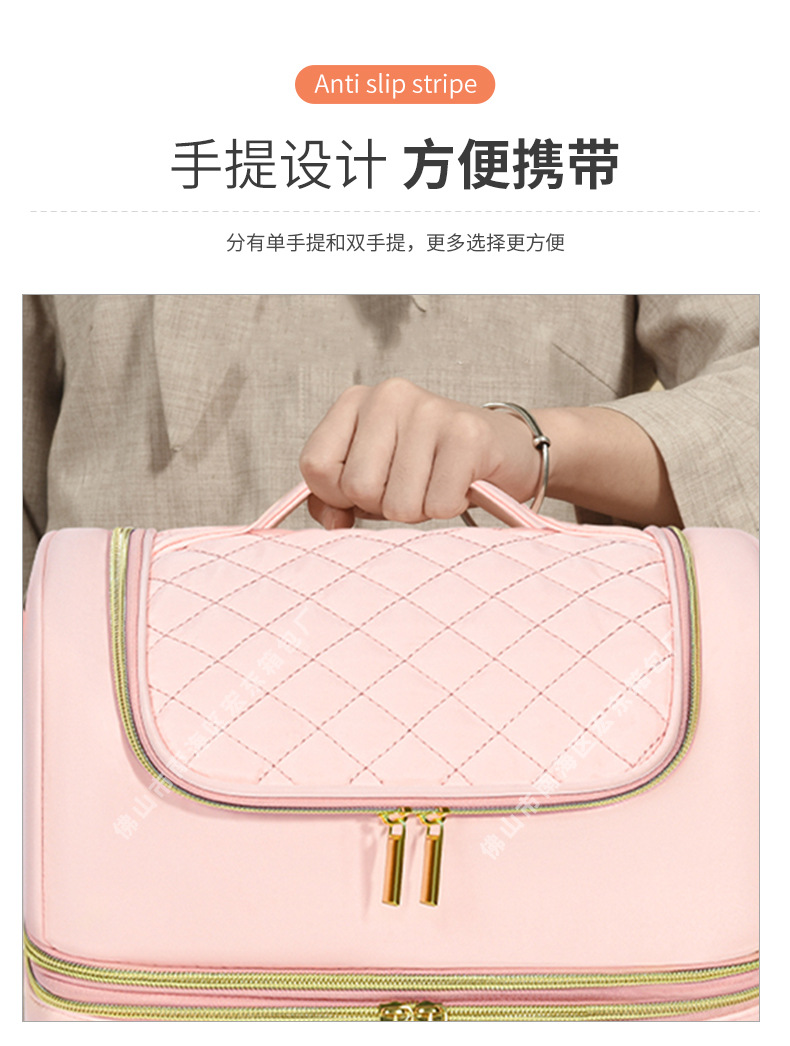 Supply Customizable Double-Layer Portable Nail Polish Cosmetics Bag to Hold 60 Bottles of Cross-Body Shoulder Manicure Supplies Tools