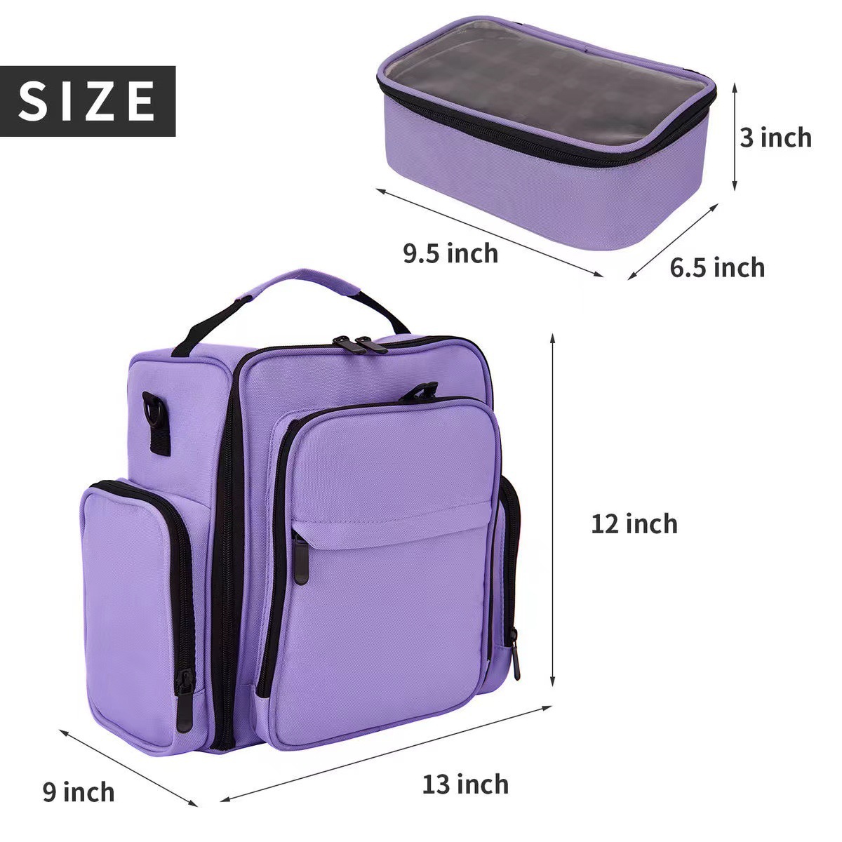 Cross-Border Hot-Selling Large-Capacity Portable Cosmetic Bag Portable Nail Polish Oxford Cloth Manicure and Hairdressing Tool Bag