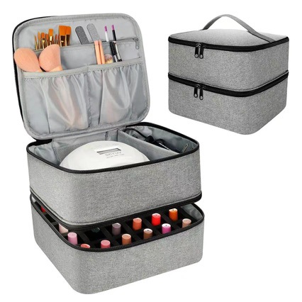 Amazon Nail Polish Portable Bag Double-Layer Nail Polish Storage Bag Can Hold 30 Bottles Cosmetic Bag Storage Bag