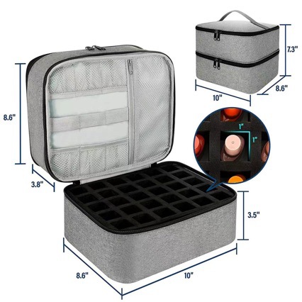 Amazon Nail Polish Portable Bag Double-Layer Nail Polish Storage Bag Can Hold 30 Bottles Cosmetic Bag Storage Bag