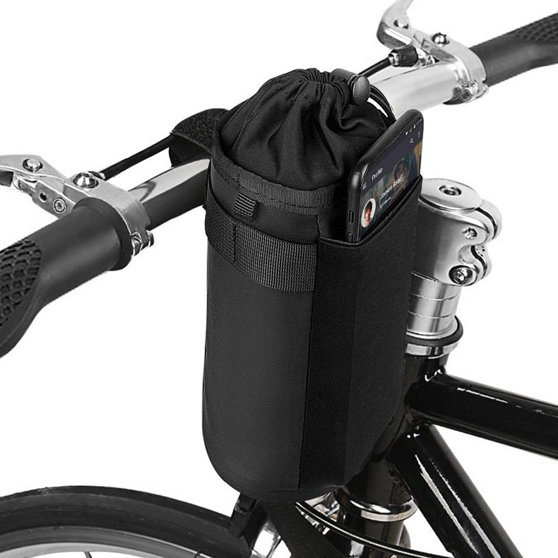 Bicycle Front Water Bottle Bag, Mountain Bike Front Water Bottle Pouch, Portable Insulated Water Bottle Storage Bag, Front Bike Bag