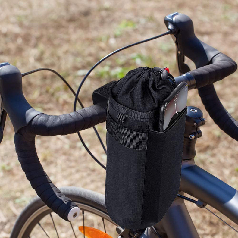Bicycle Front Water Bottle Bag, Mountain Bike Front Water Bottle Pouch, Portable Insulated Water Bottle Storage Bag, Front Bike Bag