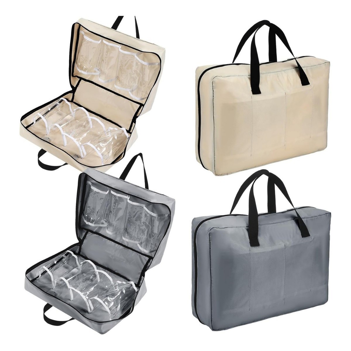 Travel Shoe Bag with Carry Handle Storage Bag Portable Luggage Storage Bag for Multiple Shoes