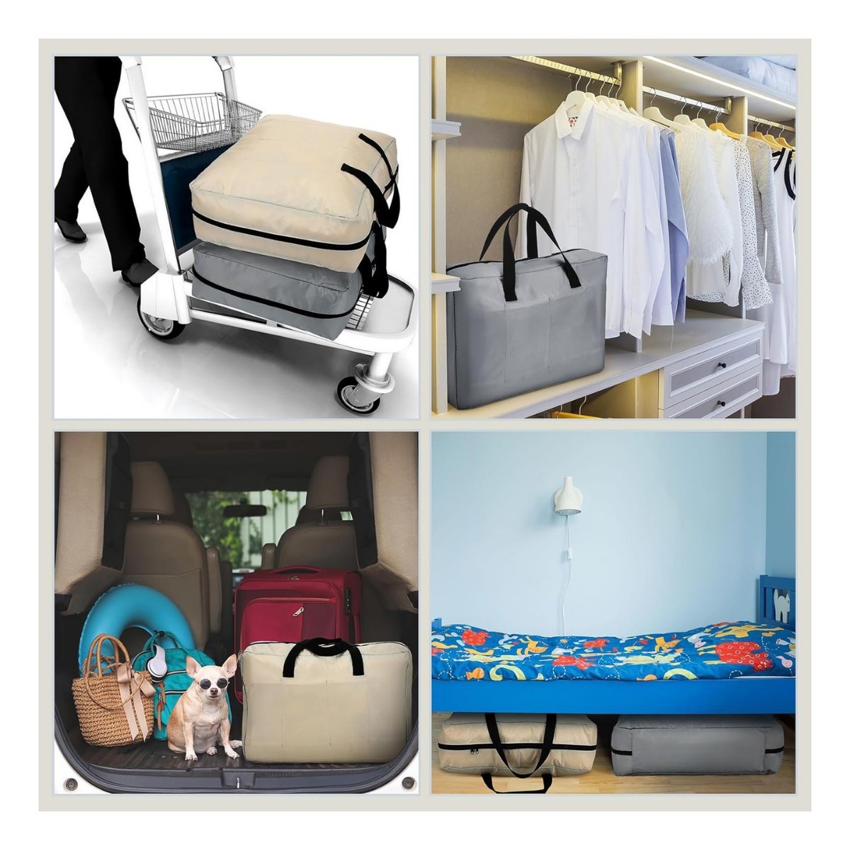 Travel Shoe Bag with Carry Handle Storage Bag Portable Luggage Storage Bag for Multiple Shoes