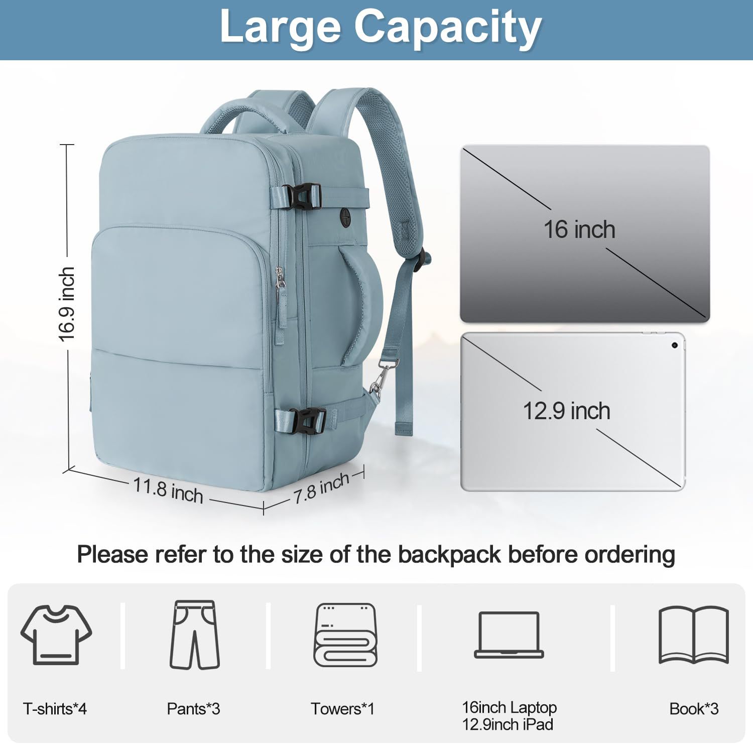 Amazon's New Outdoor Travel Large-Capacity Lightweight Multi-Functional Luggage Backpack Short-Distance Travel Business Travel Bag