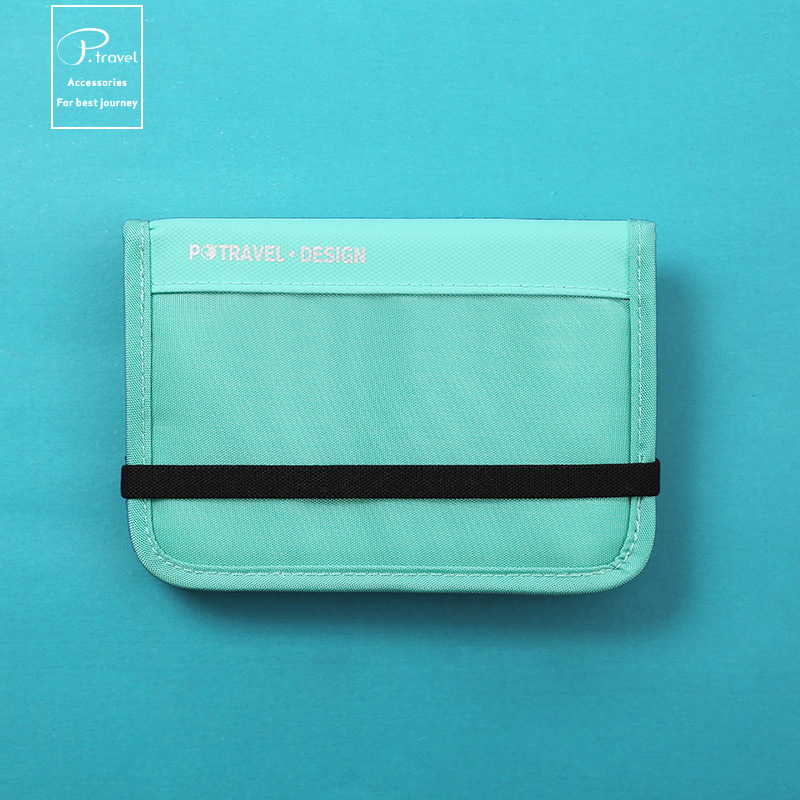Travel Abroad Storage Rfid Anti-Theft Waterproof Document Storage Travel Supplies Business Trip Carry-On Nylon Passport Bag