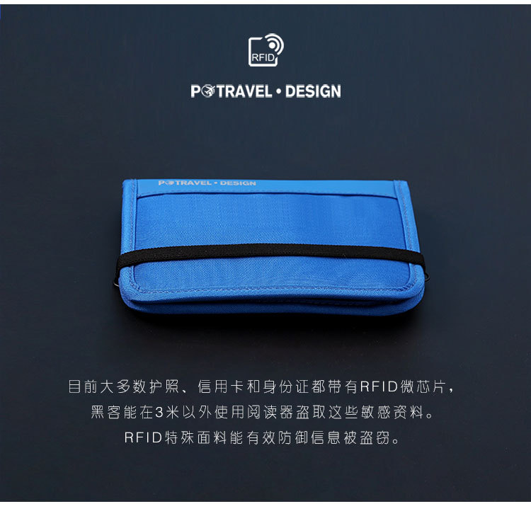 Travel Abroad Storage Rfid Anti-Theft Waterproof Document Storage Travel Supplies Business Trip Carry-On Nylon Passport Bag