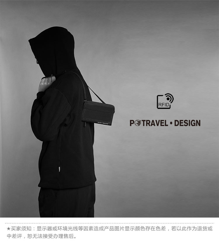 Travel Abroad Storage Rfid Anti-Theft Waterproof Document Storage Travel Supplies Business Trip Carry-On Nylon Passport Bag