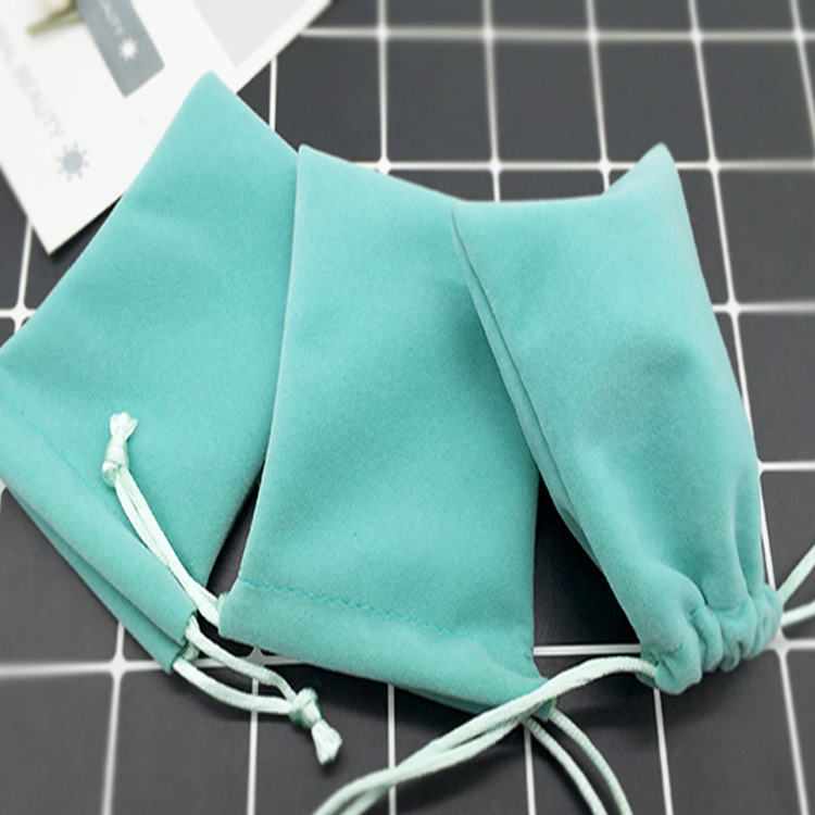 Charger Power Bank Velvet Drawstring Storage Bag, Jewelry Bag with Logo Image, Flat Drawstring Bag, Silk Screen Printed Packaging Bag