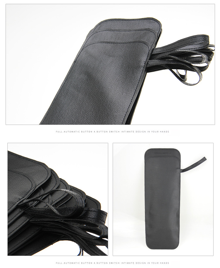 Manufacturer Produces Umbrella Covers, Direct Sales, Ready Stock, Lychee Pattern Waterproof Umbrella Storage Bag, Pu Leather Cover with Logo