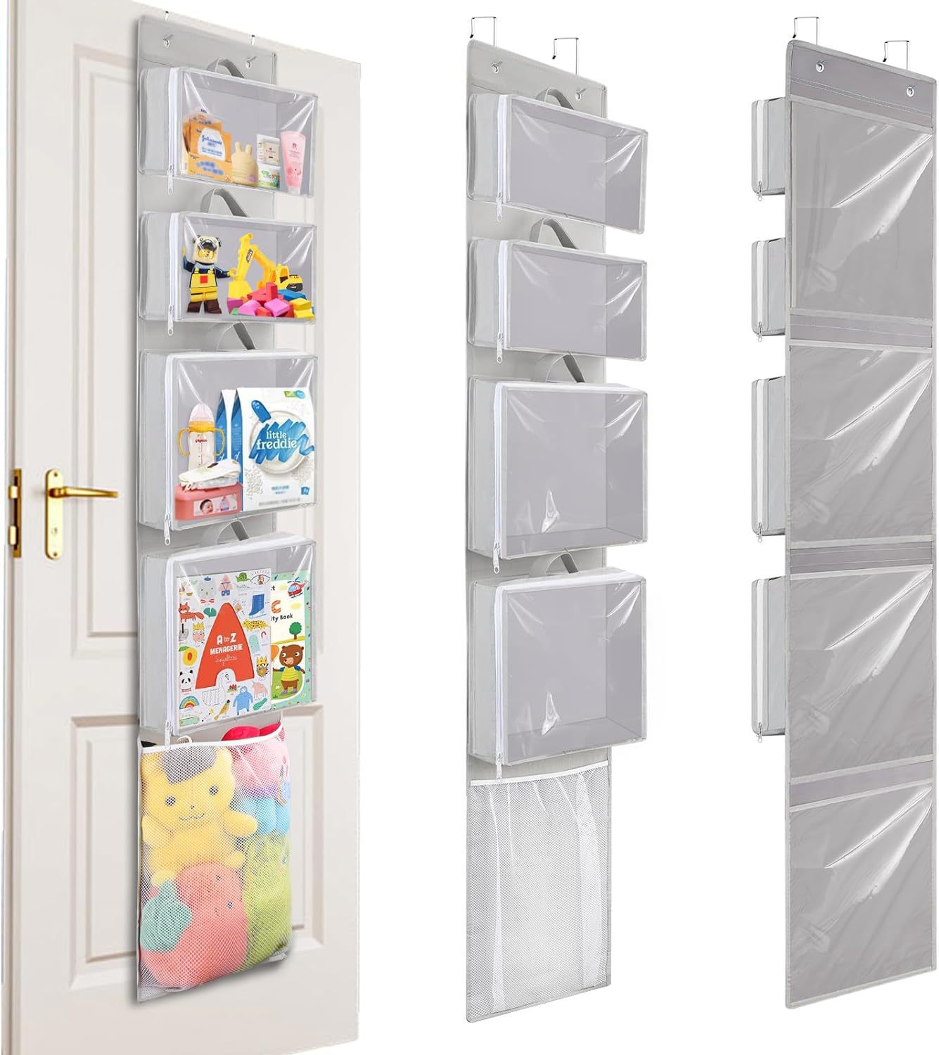 Cross-Border Hot-Selling Hanging Toy Storage Bag Building Block Filled Animal Storage Hanging Bag Comes with 4 Removable Bags