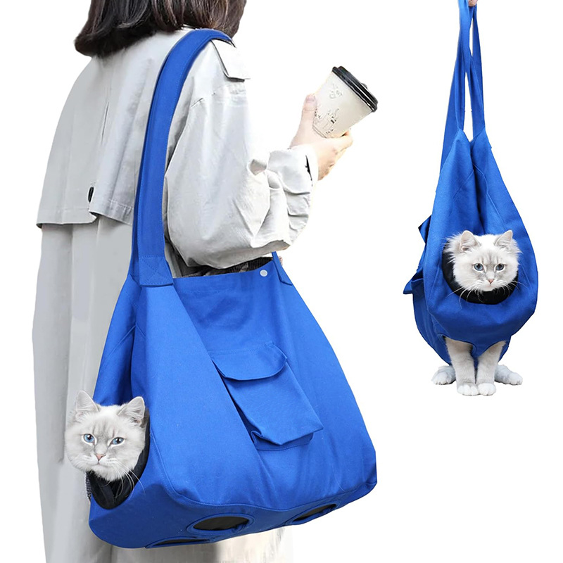 Cross-Border E-Commerce New Shoulder Pet Bag Travel Breathable Pet Cat Backpack Adjustable Cross-Body Bag