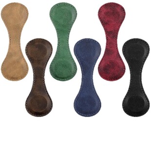 High-Quality Leather Magnetic Bookmark Crazy Horse Pattern Pu Magnetic Bookmark Retro Magnetic Fixed Clip Buckle Reading Book Clip