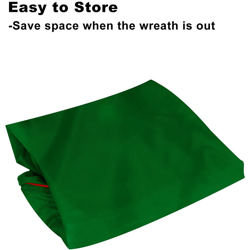 Christmas Wreath Decoration Storage Bag Foldableable Round Large Capacity Christmas Tote Bag Oxford Cloth Bag
