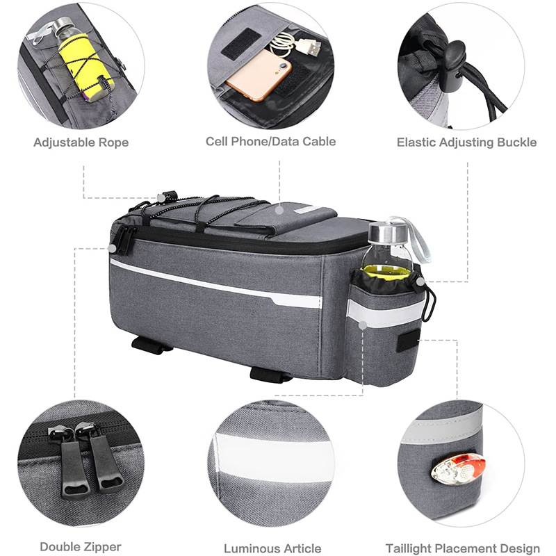 Bsci Manufacturer Bicycle Bag Outdoor Cycling Rear Seat Storage Ice Bag Waterproof Cycling Equipment Tool Bag
