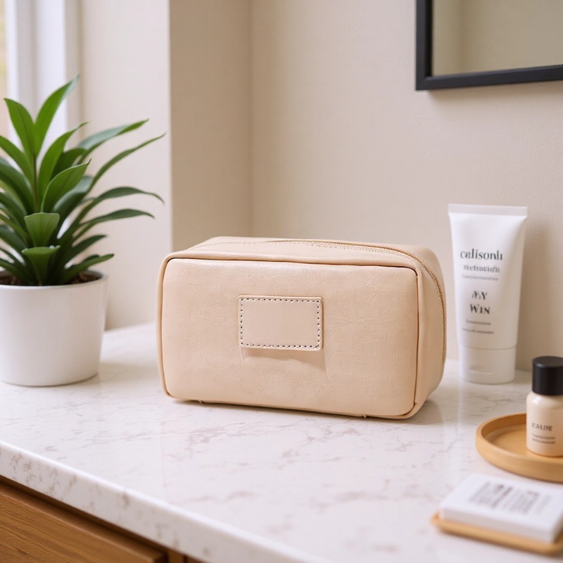 New Small Square Brick Cosmetic Bag for Women, Versatile Portable Accordion Storage Bag, Multi-Functional Partition Storage Bag Wholesale