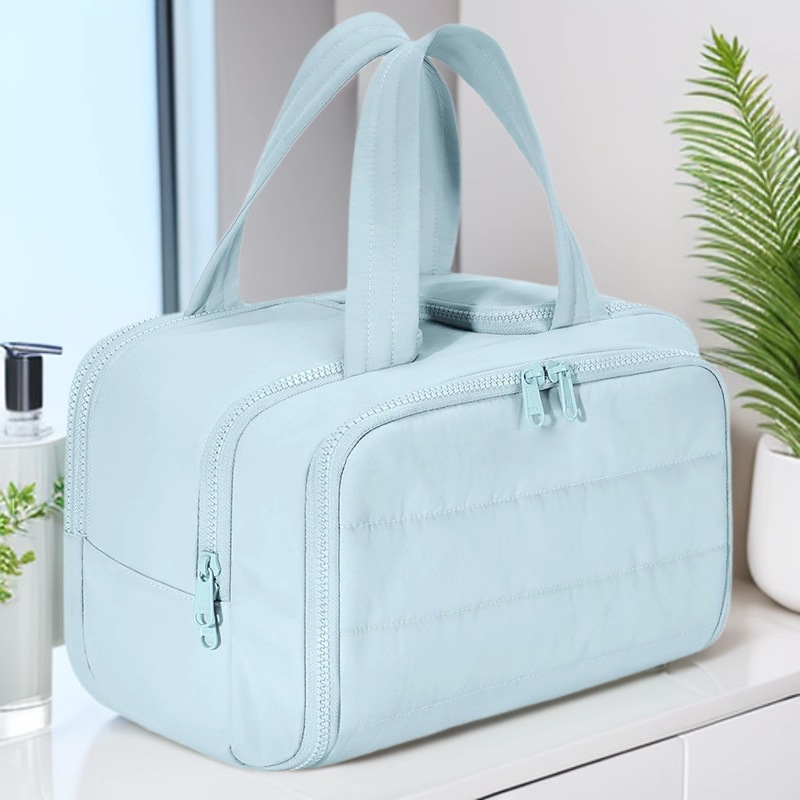 Amazon's New Hot Cosmetic Bag, Large-Capacity Travel Toiletry Cosmetics Bag, Fluffy Satchel Toiletry Bag