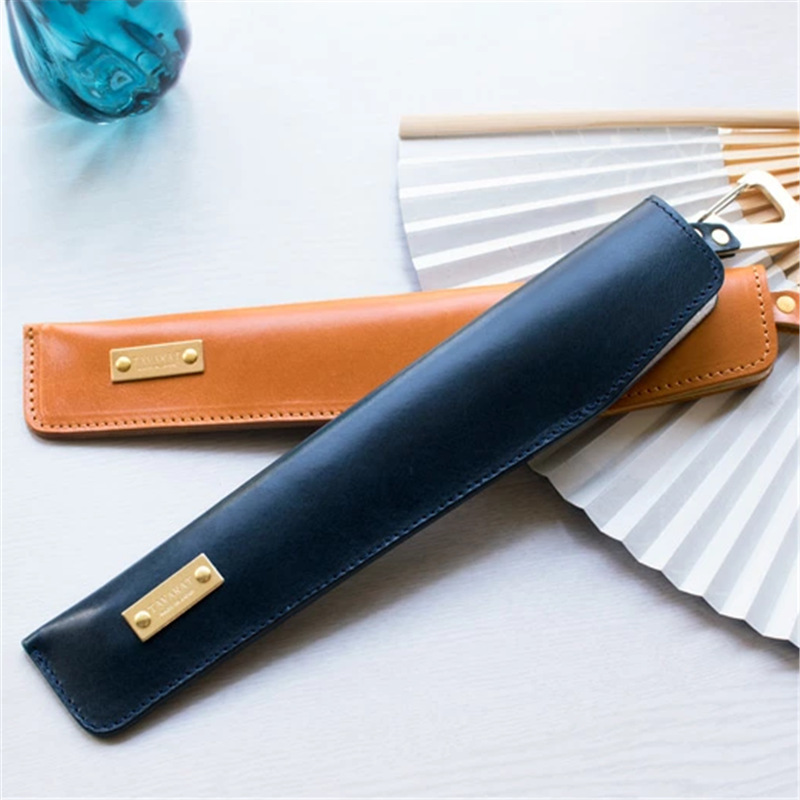 Japanese Fan Leather Protective Cover Dance Performance Fan Storage Cover Portable Ancient Fan Storage Protective Cover
