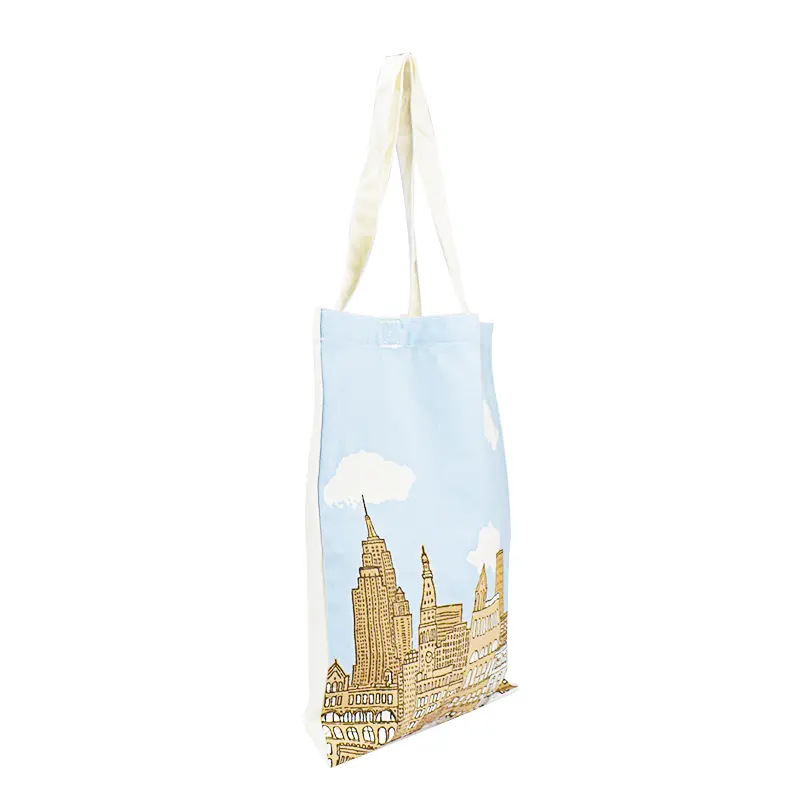 Wholesale Environmentally Friendly Cotton Tote Bags Customized Printed Shopping Canvas Tote Bags