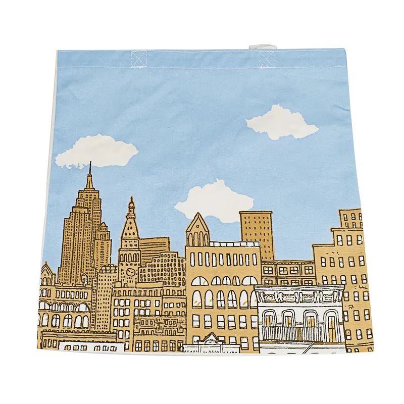 Wholesale Environmentally Friendly Cotton Tote Bags Customized Printed Shopping Canvas Tote Bags