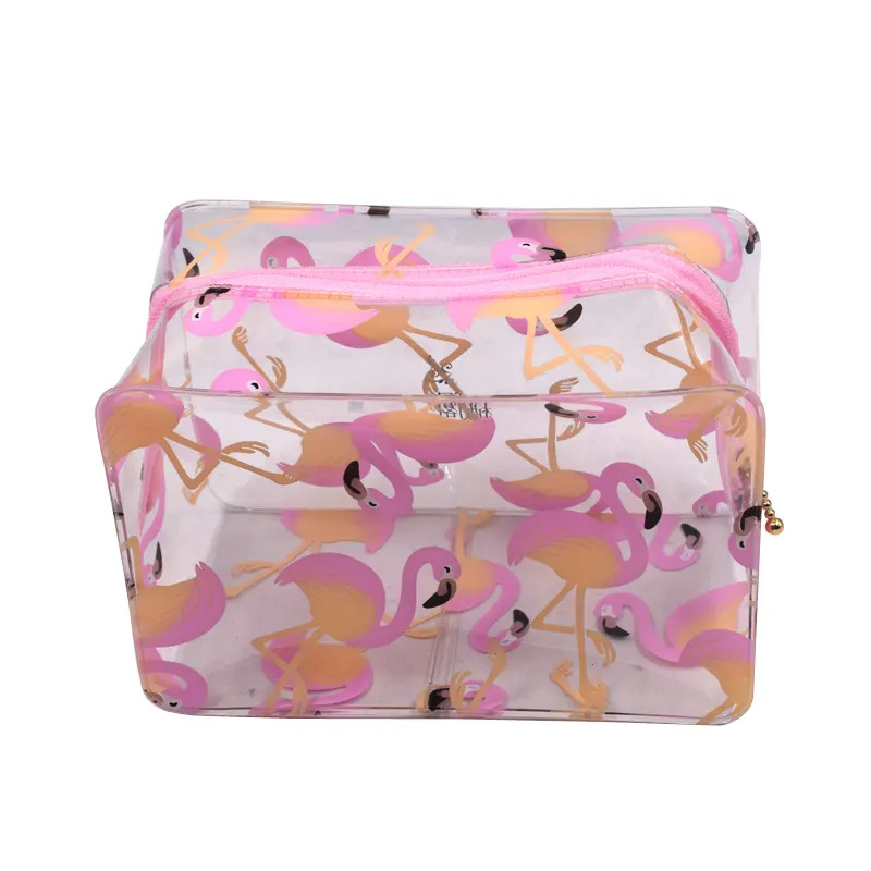 Wholesale Waterproof Pvc Fluorescent New Color Multifunctional Storage Colorful Transparent Travel Toiletry Cosmetic Bag with Stereo Window Opening