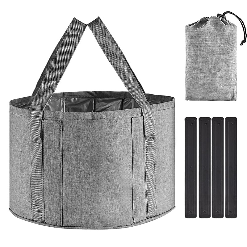 Foldable Foot Bath Bag with Fixed Stick, Portable Home Foot Spa Tool, Foot Basin for Outdoor Camping and Vegetable Washing