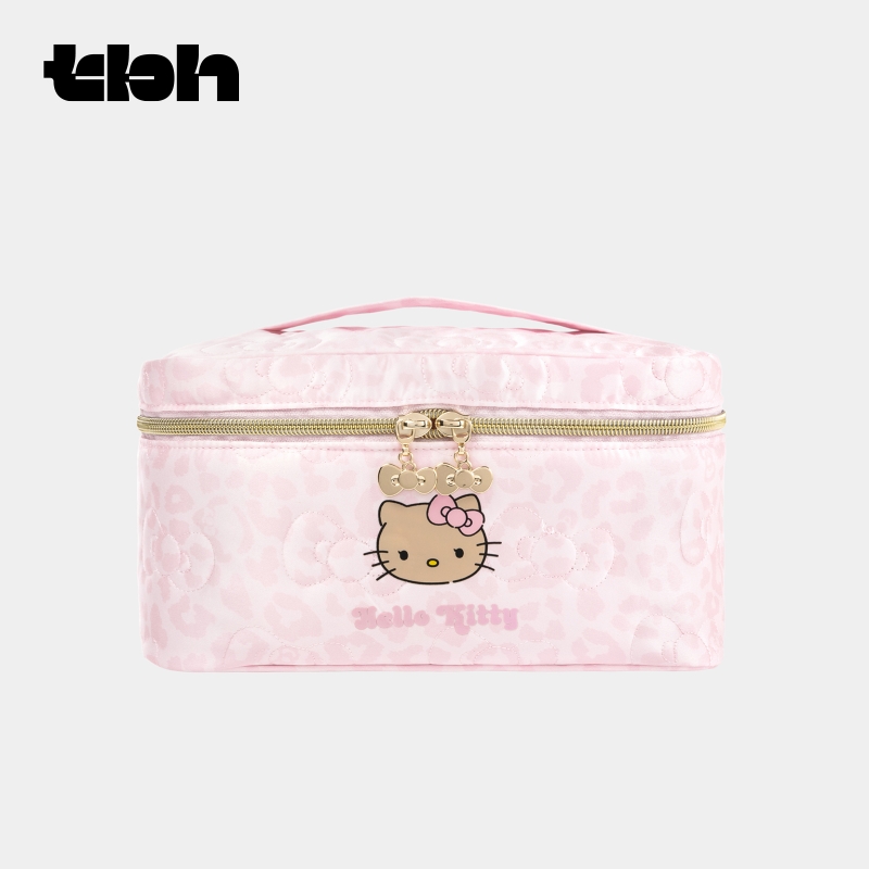 Sanrio Hello Kitty Embroidered Satchel Cosmetic Bag Cute Cartoon High-Value Cosmetic Storage Toiletry Bag